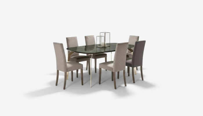 Luxus Set Esszimmer Esstisch Stuhl XL Tisch Tische Stühle Holz Design 7 tlg Neu