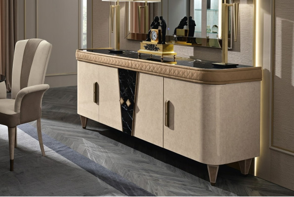 Kommode Anrichte Sideboard Beige Sideboards Massivholz Schrank Möbel Kommoden