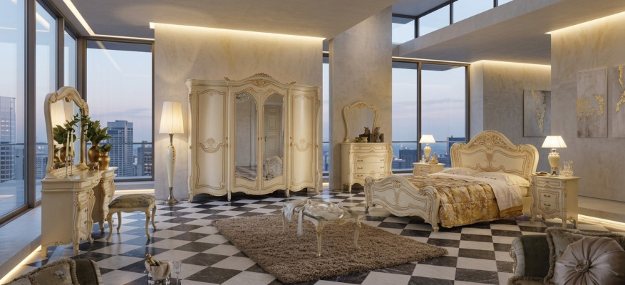 Unvergleichliches klassisches 10-teiliges italienisches Schlafzimmer-Set