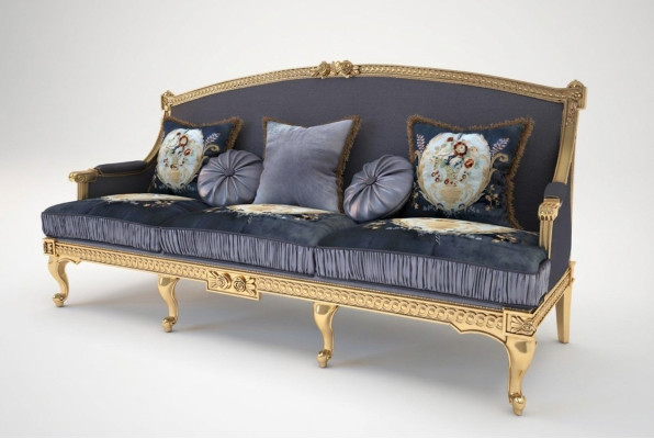 Design Couchen Polster Sofa Sofas 3 Sitz Dreisitzer Stoffsofa Wohnzimmer Italien