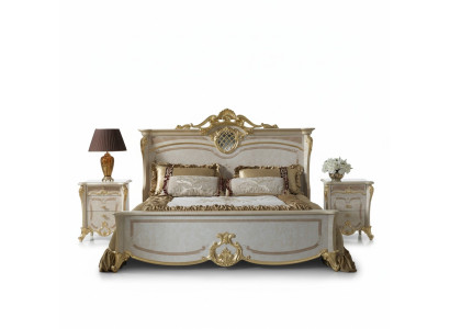 Schlafzimmermöbel-Set - Bett mit zwei Nachttischen in modernem Design Schlafzimmermöbel-Set - Bett mit zwei Nachttischen in modernem Design
