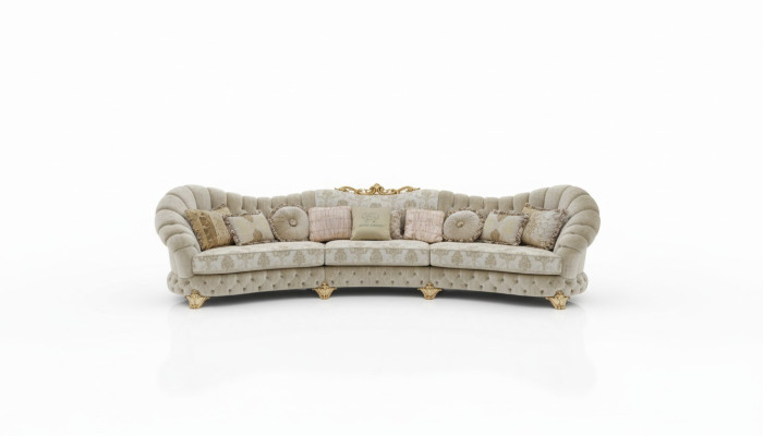 Designer Sofa Rundes Ecksofa Rund Sofa Modernes Italien Wohnlandschaft Möbel