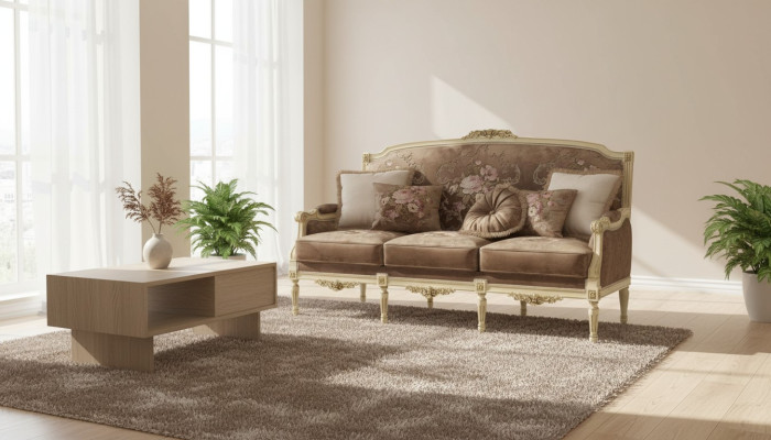 Sofa Polster Couch 3 Sitzer Textilsofa Original Couchen Sofas Dreisitzer Möbel