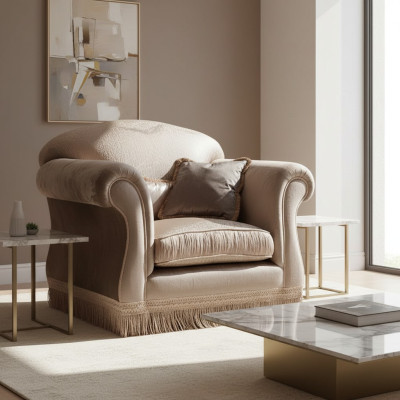 Sessel Sofa Couch 1 Sitzer Designer Couchen Club Art déco Polster Fernseh Lounge