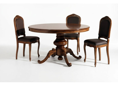 Essgruppe Esstisch Tisch Tische 4x Lehnstuhl Set Stuhl Rund 5tlg Gruppe Garnitur