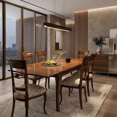 Tisch Esszimmer Set Essgruppe Esstisch + 6x Stühle Stuhl Modern Tische Garnitur