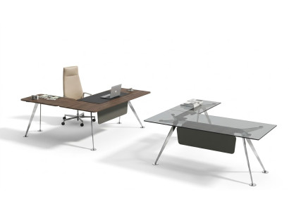 Eckschreibtisch Bürotisch Computertisch Büromöbel Designermöbel Glastisch Neu