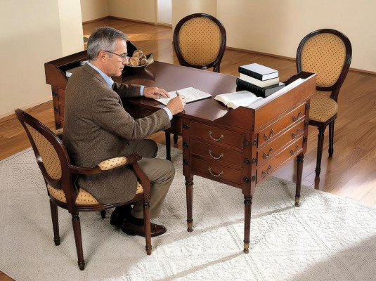 Tisch mit Stuhl Holzschreibtisch Schreibtisch mit Schubladen Arbeitstisch 2tlg