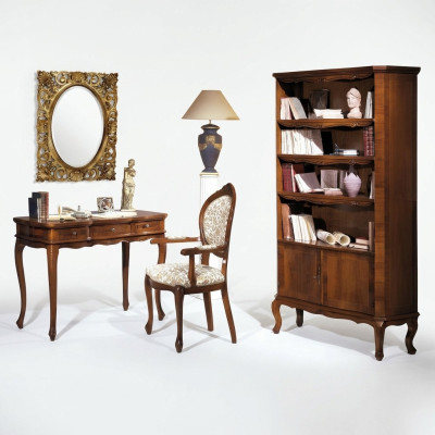 Set Tisch mit Spiegel Tische Sessel Stuhl Set Retro-Stil Schrank Möbel 3tlg