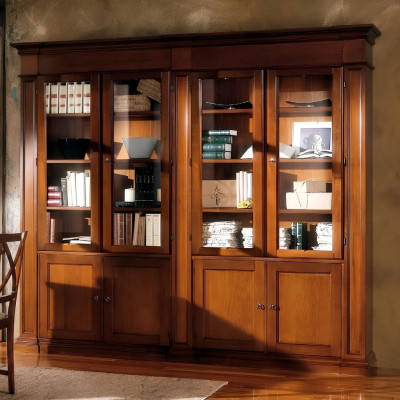 Wohnzimmer Schrank Regal Bücherregal Holz Büroschrank Schränke Vitrine Italien