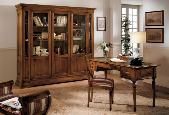 Büro Set Holztisch Stuhl Bücherregal Schreibtisch Regal Schränke 3tlg. Sets Neu