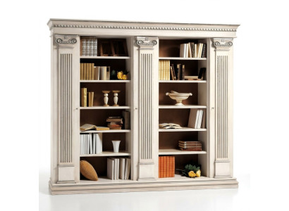 Wohnzimmer Schrank Bücherregal Holz Büroschrank Regal Schränke Vitrine Italien