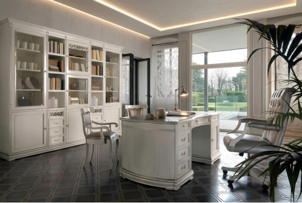 Italienische Möbel Büro Tisch Einrichtung Möbel Schreibtisch Echtholz Tische Neu
