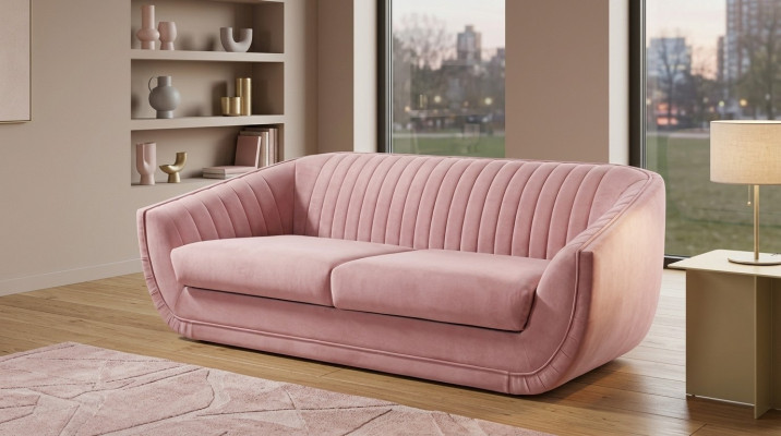 Dreisitzer Sofa 3 Sitzer Couch Polster Sofas Couchen Wohnzimmer Design Textil