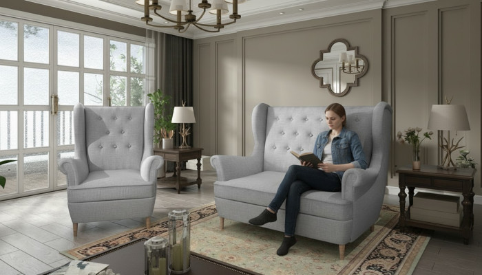 Chesterfield Couch Polster 2+1 Sitzer Polstermöbel Couchen Sofagarnitur Sofas