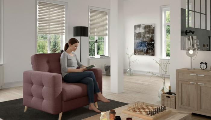Sessel Designer Stuhl Polster Relax Stoff Textil Lounge Neu Fernseh 1 Sitzer