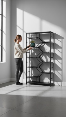 Metall Regal Trennwand Designer Luxus Regale Loft Stil Schrank Schwarz
