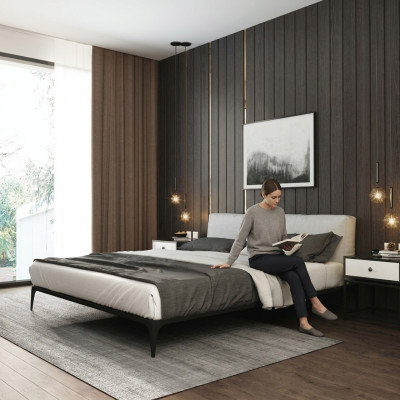 Polsterbett Betten Bett Hotel Polster Designer Doppel Luxus Deko Design