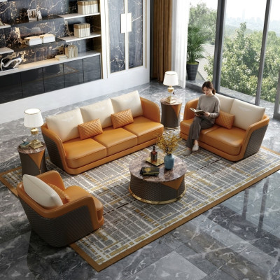 Edle Luxus Klasse Wohn Zimmer Set Garnitur Sofa Couch Polster 6 tlg.