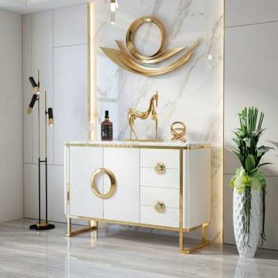 Edle Design Kommode Sideboard Italienische Kommoden Lowboards Leder