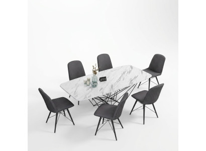 Design Tisch Esstisch Metall Tische Büro Konferenz Esszimmer Essbereich