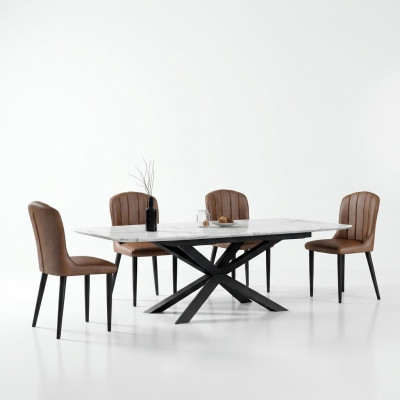Italienische Designer Möbel Esstisch Büro Konferenz Luxus Tisch Metall