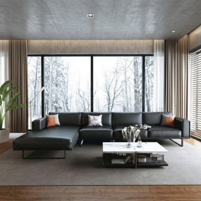 Moderne Sofa Eckgarnitur L Form Polster Sitz Ecke Couch Ledersofa Sofas