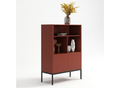 Italienische Kommode Stil Möbel Hoch Designer Schrank Schränke Orange