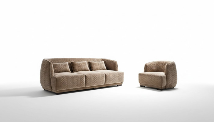 Designer Sofa Sofagarnitur 3+1 Sitzer Couch Polster Garnitur Italienische Möbel