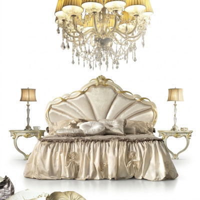 Klassisches Bettgestell Betten - Doppel Bett 180x200cm - Barock Rokoko Italien