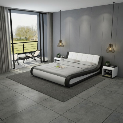 Bett Lederbett Polsterbett Moderne Doppel Schlafzimmer Ehebett Betten