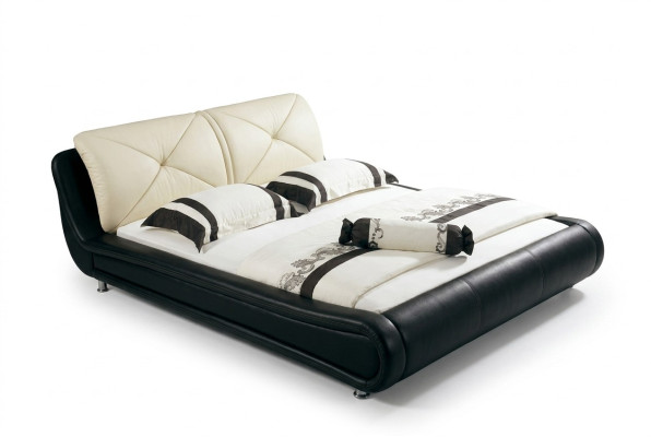 Leder Bett Polster Luxus Design Doppel Hotel Holz Betten Schlaf Zimmer