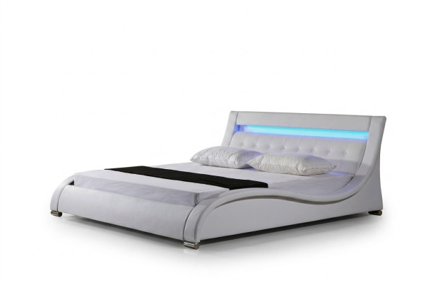 Lederbett Polsterbett Bett Betten Leder Leder Polster Ehe mit Belechtung