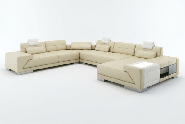 XXL BIG Wohnlandschaft U Form Ecksofa Sofa Couch Polster Garnitur