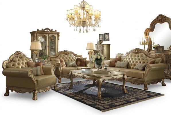 Sofagarnitur 3+2+1 Sitzer Sofa Couch Polster Garnitur Couchen Chesterfield Leder
