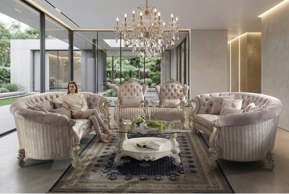 Sofagarnitur 4+1 Sitz Klassische Wohnlandschaft Sofas Couchen Polster