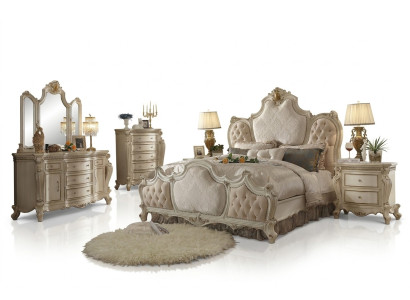Bett 2x Nachttisch 3 tlg. Schlafzimmer Set Luxus Design Betten Chesterfield