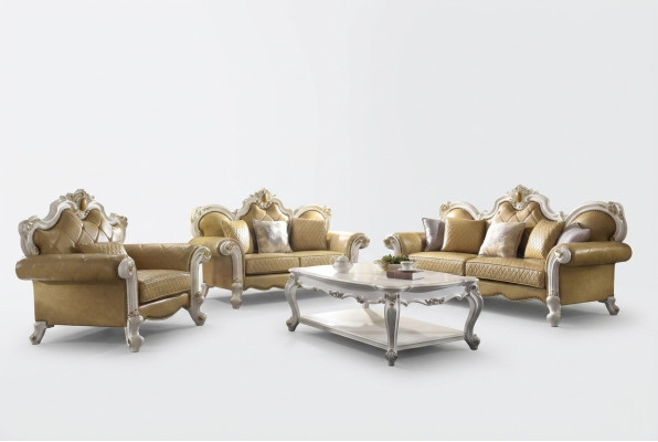 Sofagarnitur 3+2+1 Sitz Couchtisch Set Sofa Polster Couch Leder 4tlg. Set