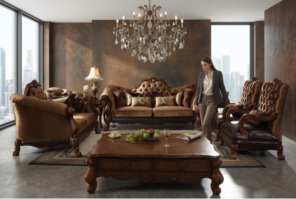 Sofagarnitur 4tlg. Barock Rokoko Set Design Sofa Polster Sitz Gruppe Couch