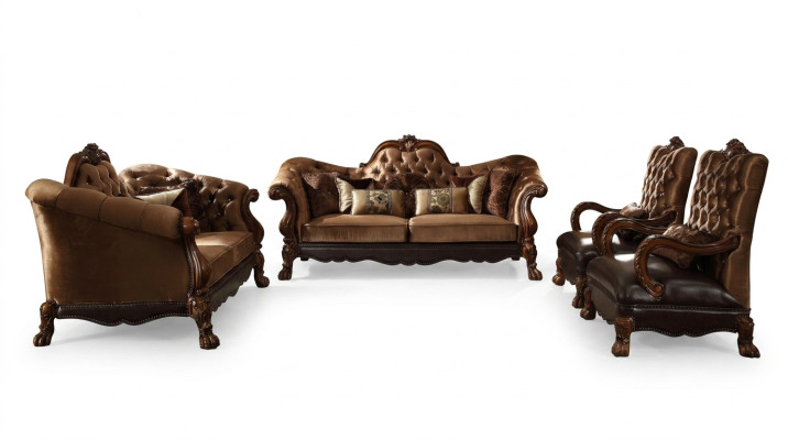 Sofagarnitur 4tlg. Barock Rokoko Set Design Sofa Polster Sitz Gruppe Couch