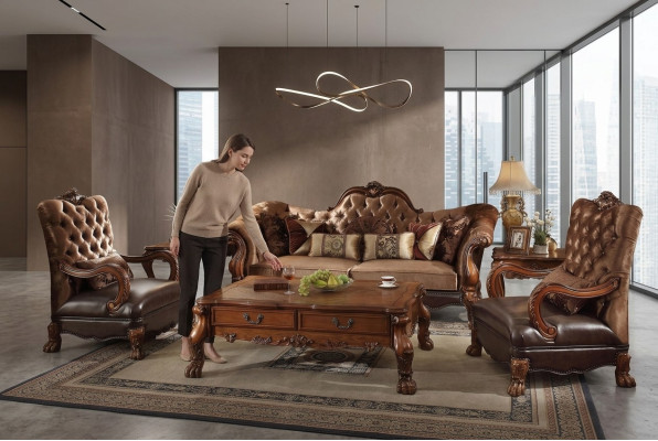 Design Sofagarnitur 3+1+1 Sitzer Couchtisch Beistelltisch 6 tlg.Wohnzimmer
