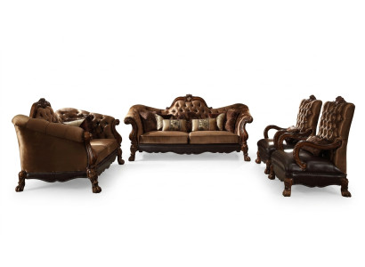 Luxus Sofagarnitur 3+1+1 Sitzer Set Design Sofa Polster Couchen Couch