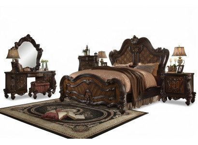 Schminktisch Spiegel Hocker Luxus Konsole Schlafzimmer Kommode Barock Stil