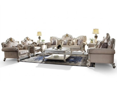 Klassische Sofagarnitur 5tlg. Set Couchtisch Sofa 3+2+1+1 Sitzer Couch