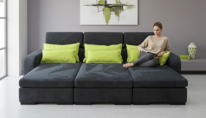 Moderm Sofa Luxus Textil Couch Sofas Polster 3 Sitzer Couchen Stoff Neu xxl big