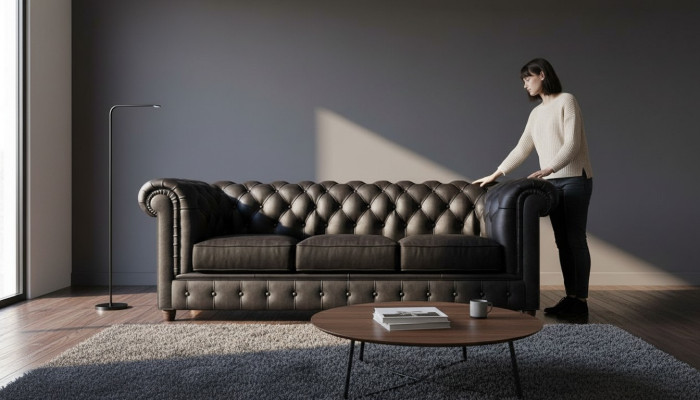 Designer Sofa 3 Sitzer Chesterfield Couch Polster Sofas Dreisitzer Couchen Sitz