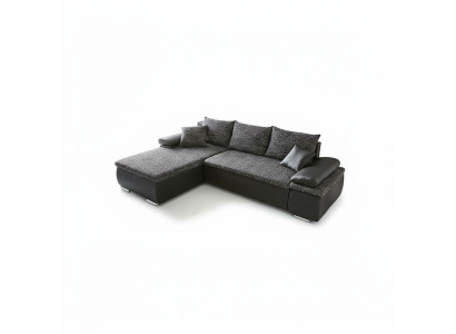 Ecksofa L-Form Sofa Couch Design Schlafsofa Polster Bettfunktion Textil