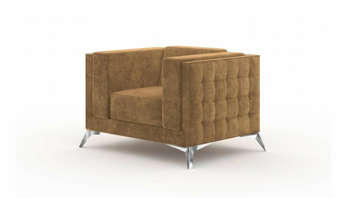 Chesterfield Sessel Fernseh Couch 1 Sitzer Sofa Stoff Couchen Polster Textil