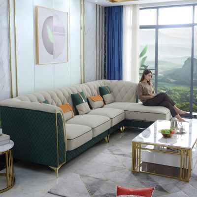 Design Ecksofa LForm Ledersofa Couch Wohnlandschaft Garnitur Design Modern Sofas