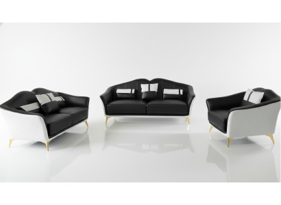 Design Dreisitzer Möbel 3 Sitzer Sofa Couch Polster Club Couchen Sofas Lounge